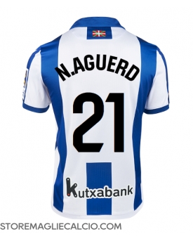 Real Sociedad Nayef Aguerd #21 Maglia Gara Casa Repliche 2024-25 Maniche Corte